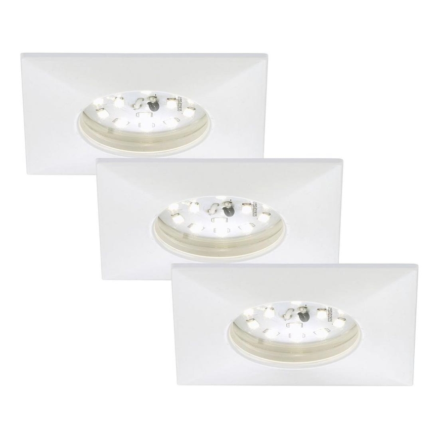 Briloner 7205-036 - SET 3x Lámpara empotrable de baño LED ATTACH LED/5W/230V IP44 blanco