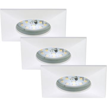 Briloner 7205-036 - SET 3x Lámpara empotrable de baño LED ATTACH LED/5W/230V IP44 blanco