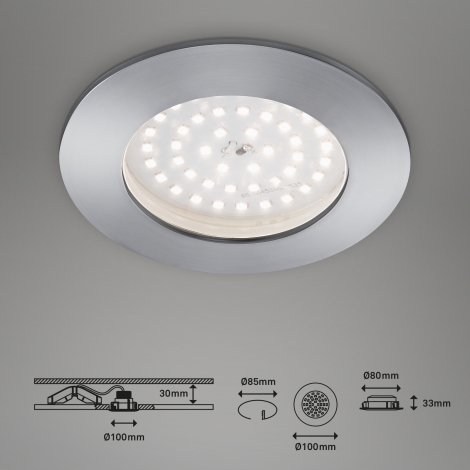 Briloner 7206-019 - Lámpara empotrada LED para baños ATTACH LED/10,5W/230V IP44