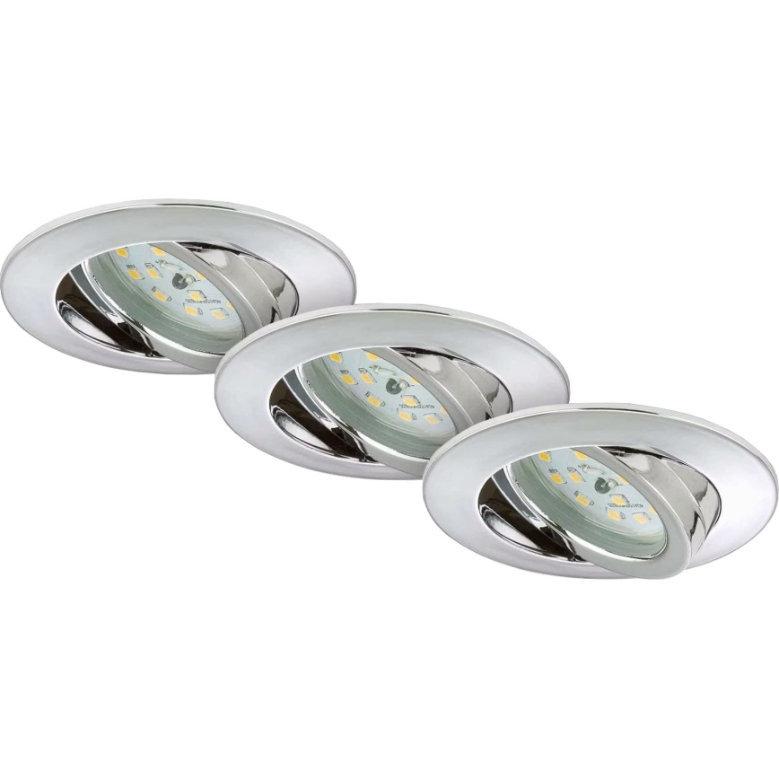 Briloner 7209-038 - SET 3x Lámpara empotrable de baño LED LED/5W/230V IP23