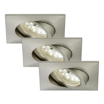 Briloner 7210-032 - SET 3x Lámpara empotrable de baño LED ATTACH LED/5W/230V IP23 cromo