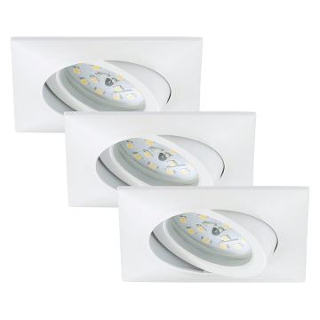 Briloner 7210-036 - SET 3x Lámpara empotrable de baño LED ATTACH LED/5W/230V IP23 blanco