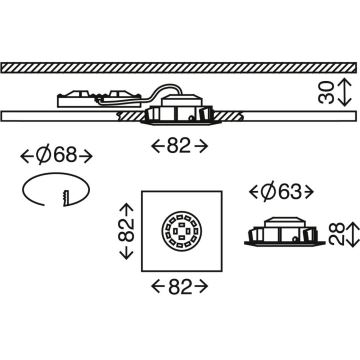 Briloner 7210-036 - SET 3x Lámpara empotrable de baño LED ATTACH LED/5W/230V IP23 blanco