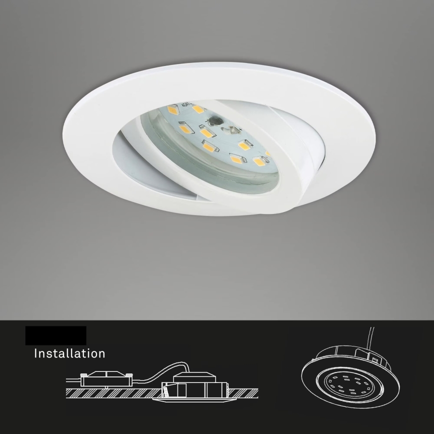 Briloner 7232-016 - Lámpara empotrable de baño LED regulable LED/5,5W/230V IP23