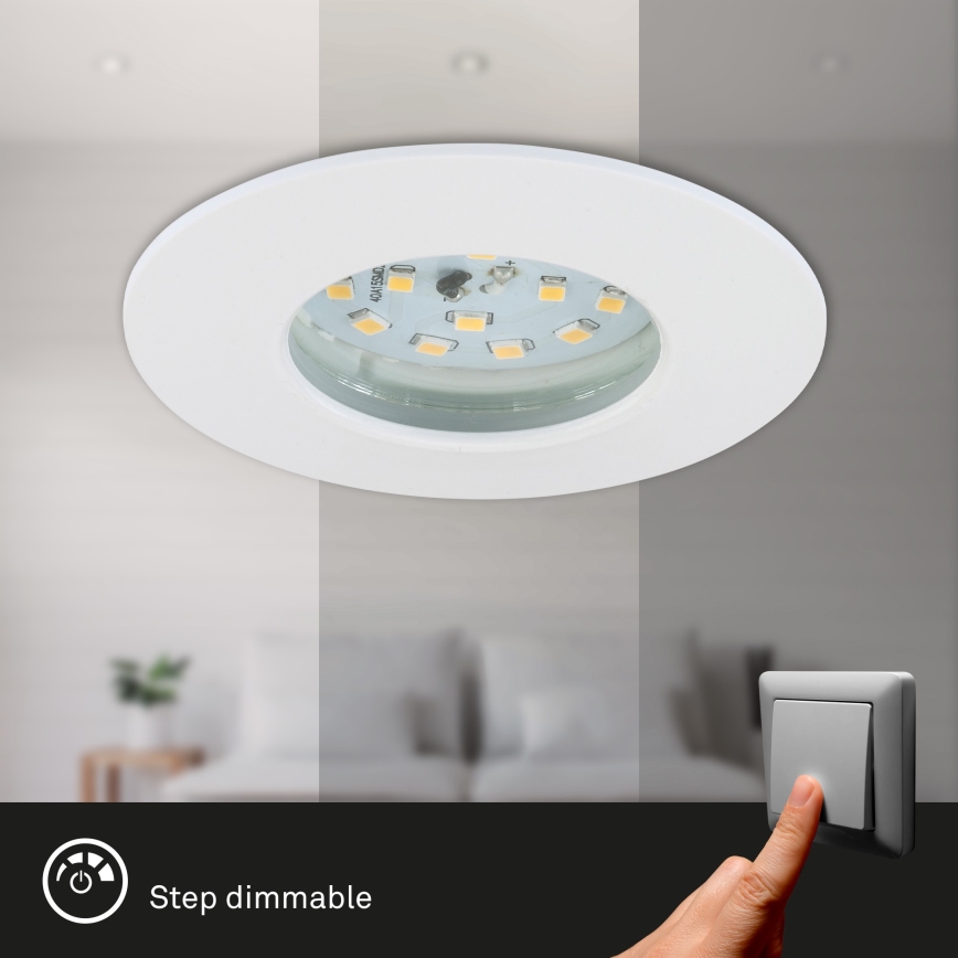 Briloner 7295-016 - LED Lámpara empotrable regulable para el baño ATTACH LED/6,5W/230V IP44