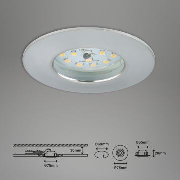 Briloner 7295-019 - Lámpara de techo de baño LED regulable ATTACH LED/6,5W/230V IP44