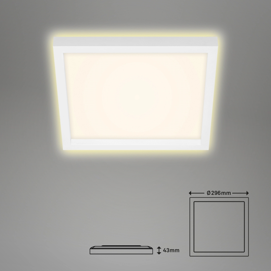 Briloner 7362-016 - Plafón LED CADRE LED/18W/230V 29,6x29,6 cm blanco