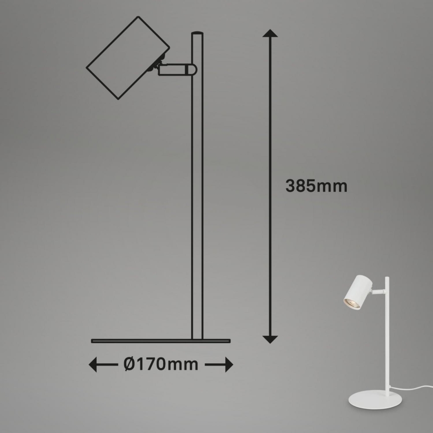 Briloner 7408-016 - Lámpara de mesa RETRO 1xGU10/9W/230V blanco