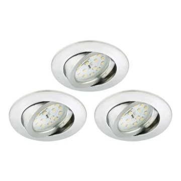 Briloner 8312-039 - SET 3x Lámpara empotrable de baño LED LED/5W/230V IP23