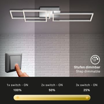 Briloner - Lámpara de techo LED regulable FRAME LED/44W/230V