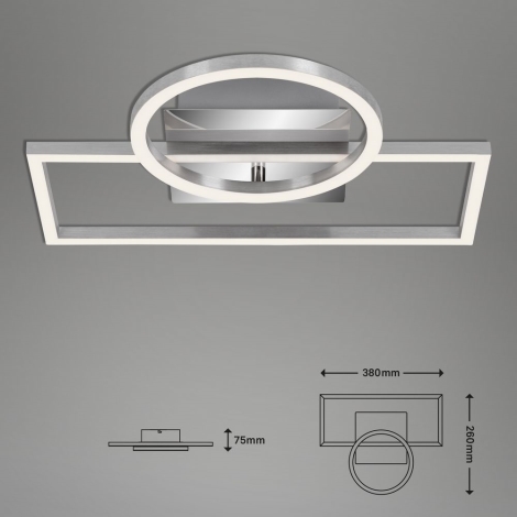Briloner - Plafón LED regulable FRAMES LED/19W/230V