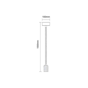 Cable de alimentación 1xE27/60W/230V 1 m