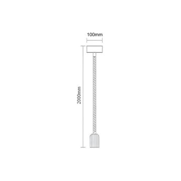 Cable de alimentación 1xE27/60W/230V 2 m