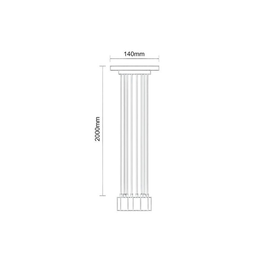 Cable de alimentación 6xE27/60W/230V negro