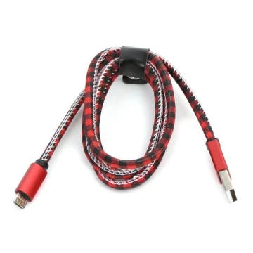 Cable USB A / Conector micro USB 1m rojo