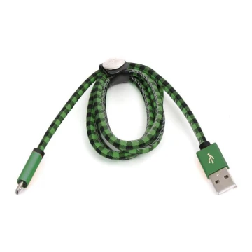 Cable USB A / Conector micro USB 1m verde