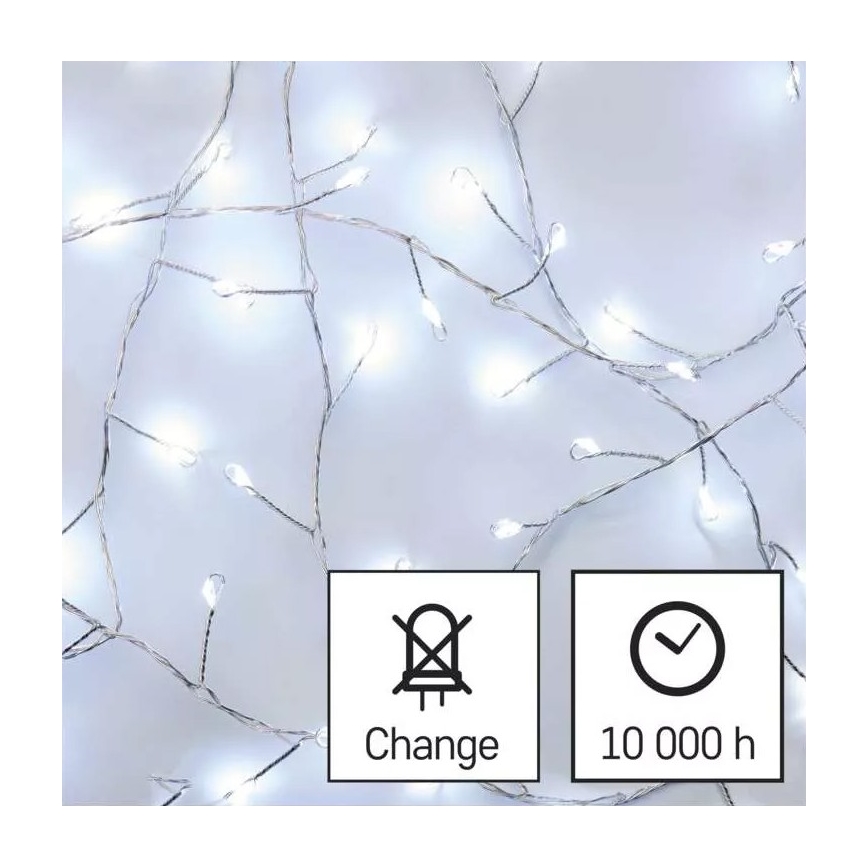 Cadena de Navidad LED 100xLED/3xAA 2,7 m blanco frío