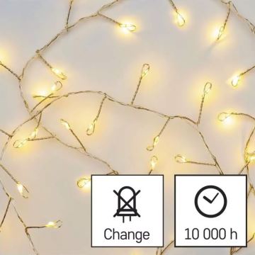 Cadena de Navidad LED 100xLED/3xAA 2,7m blanco cálido