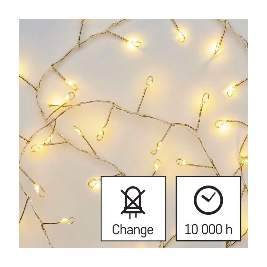 Cadena de Navidad LED 100xLED/3xAA 2,7m blanco cálido