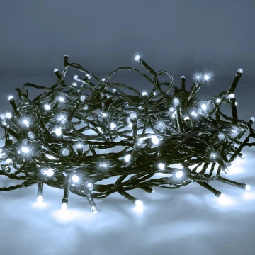 Cadena de Navidad LED 100xLED/8 funciones 13m IP44 blanco frío