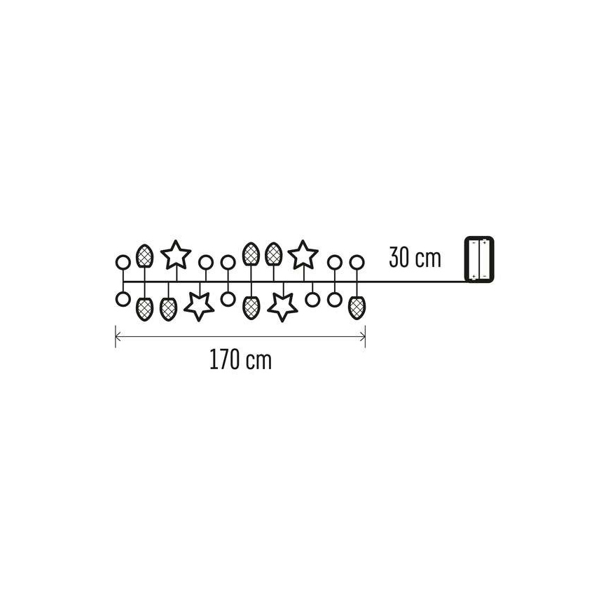 Cadena de Navidad LED 20xLED/2m