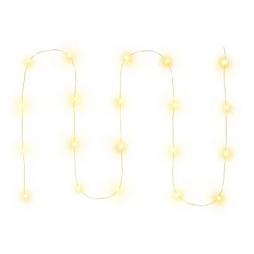 Cadena de Navidad LED 20xLED/2xAA 2,3m blanco cálido