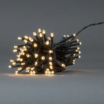 Cadena de Navidad LED 48xLED/7 funciones/3xAA 4,1m IP44 blanco cálido