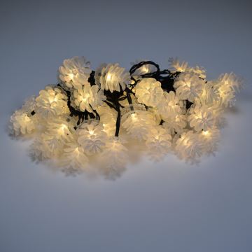 Cadena de Navidad LED para exteriores 40xLED/15m IP44 blanco cálido