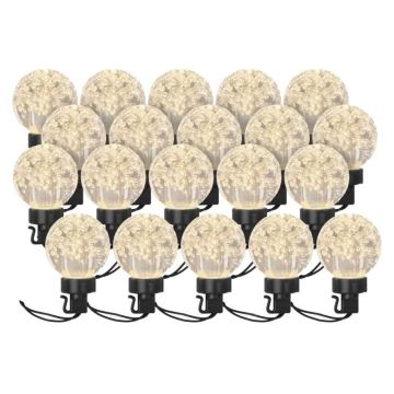 Cadena decorativa LED para exteriores 20xLED/12,6m IP44 blanco cálido