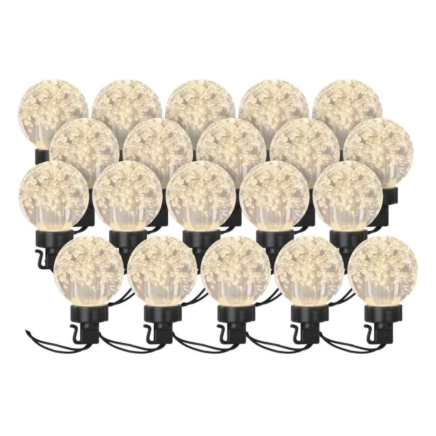 Cadena decorativa LED para exteriores 20xLED/12,6m IP44 blanco cálido