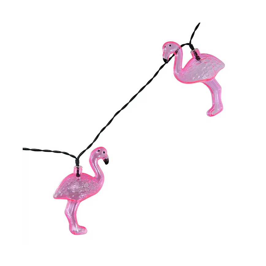 Cadena decorativa solar LED 10xLED 3,8 IP44 flamingo