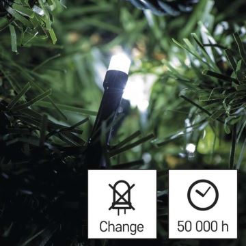 Cadena LED de Navidad para exteriores 240xLED/8 módů 29m IP44 blanco frío