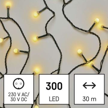 Cadena LED de Navidad para exteriores 300xLED/35m IP44 blanco cálido