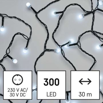 Cadena LED de Navidad para exteriores 300xLED/35m IP44 blanco frío