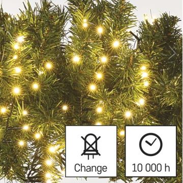 Cadena LED de Navidad para exteriores 400xLED/13m IP44 blanco cálido