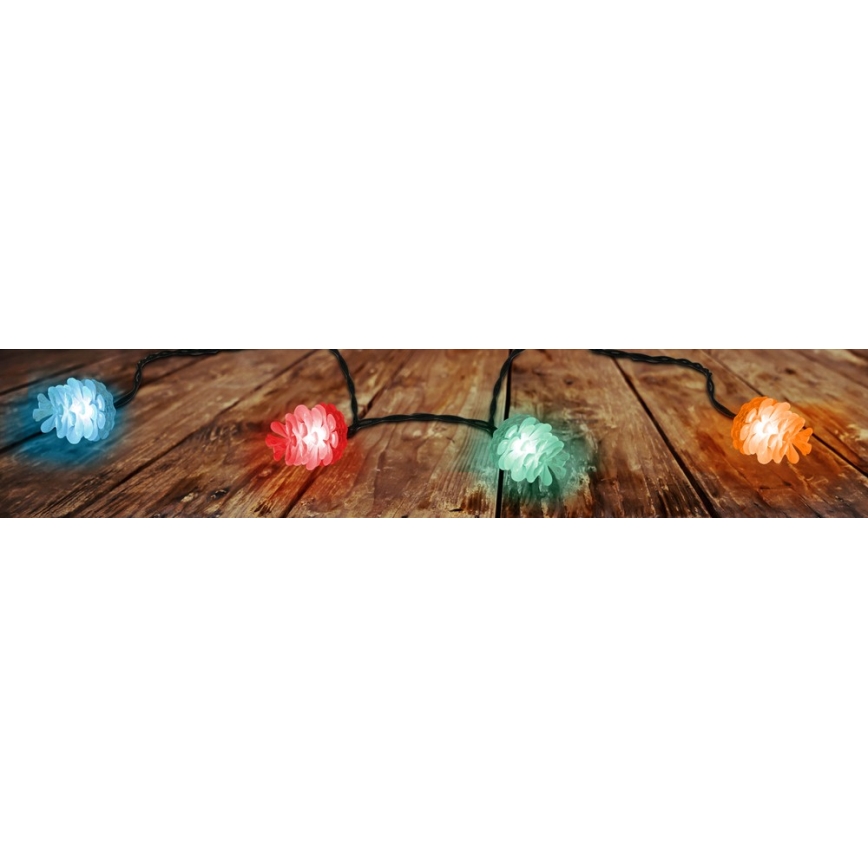 Cadena LED de Navidad para exteriores 40xLED/15m IP44 multicolor