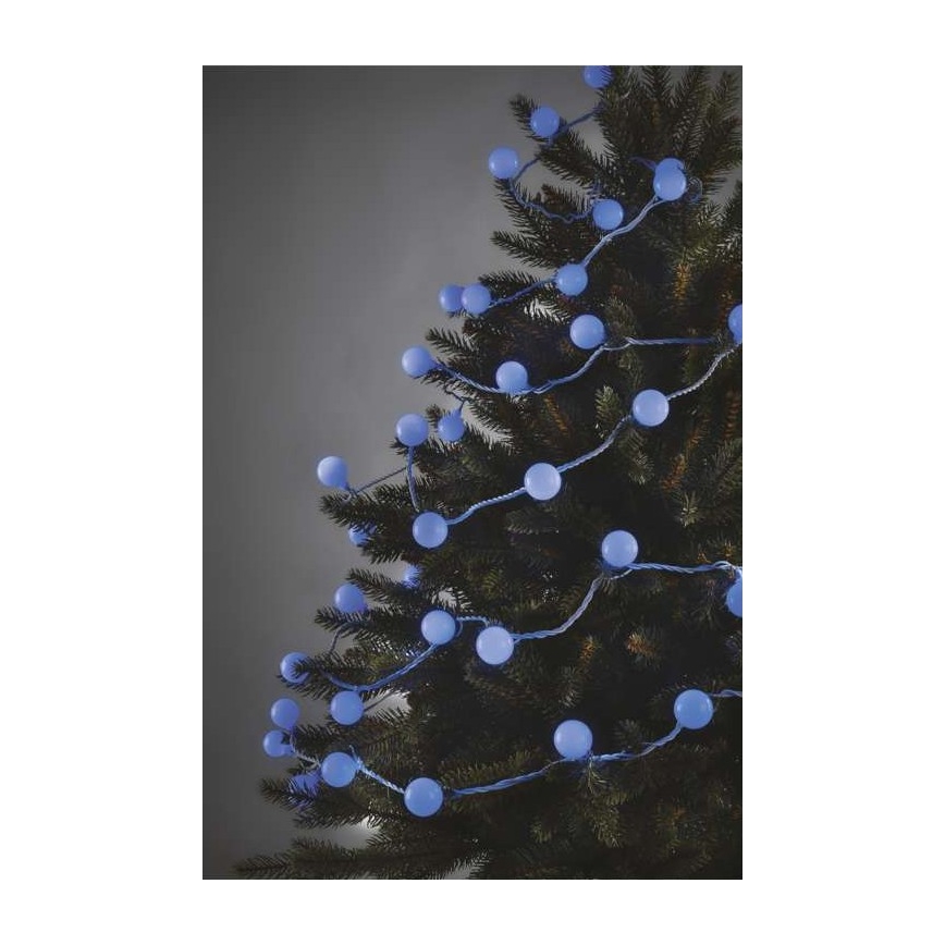 Cadena LED de Navidad para exteriores 40xLED/9m IP44 azul