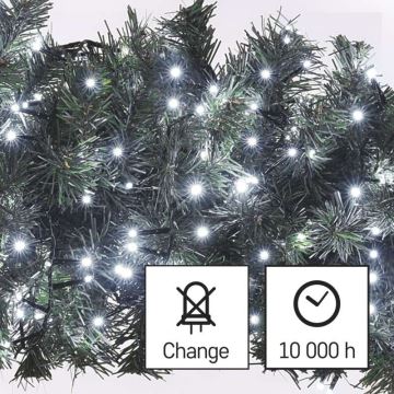 Cadena LED de Navidad para exteriores 600xLED/17m IP44 blanco frío