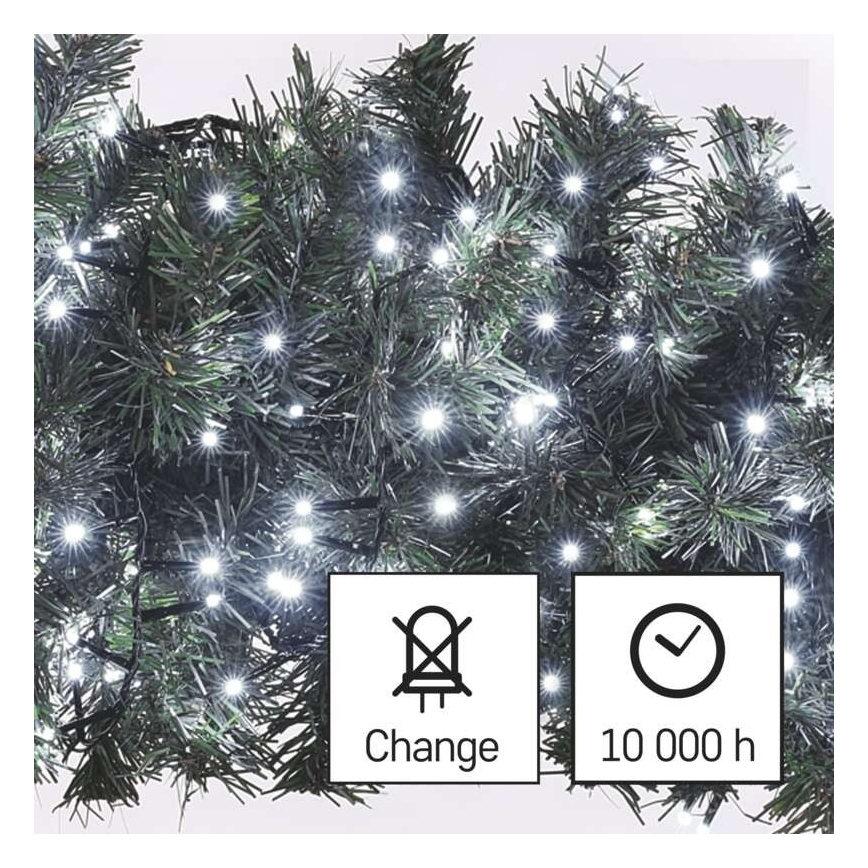 Cadena LED de Navidad para exteriores 600xLED/17m IP44 blanco frío