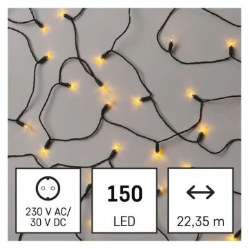 Cadena LED navideña exterior 150xLED/27,35m IP44 vintage