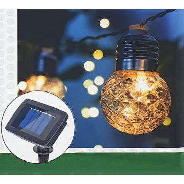 Cadena LED solar para exteriores 10xLED/1,2V 2,2 m IP44