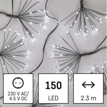 Cadena navideña de LEDs 150xLED/5,35m blanco frío