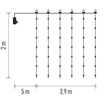 Cadena navideña LED para exteriores 400xLED/8 funciones 7,9 m IP44 blanco cálido