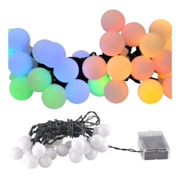 Cadena solar LED RGB PARTY 30xLED/1,2V 3,9 m IP44