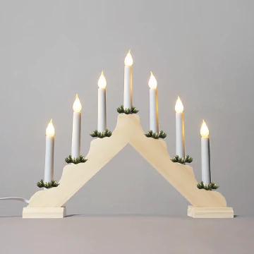 Candelabro de navidad FILAMENT 7xE10/0,2W/230V