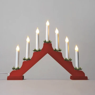 Candelabro de navidad FILAMENT 7xE10/0,2W/230V