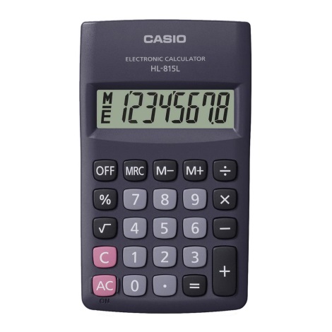 Casio - Calculadora de bolsillo 1xLR6 gris
