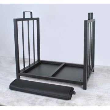 Cesta para madera 50x50,5 cm negro