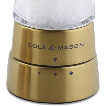 Cole&Mason - Juego de molinillos de sal y pimienta DERWENT 2 piezas 19 cm dorado