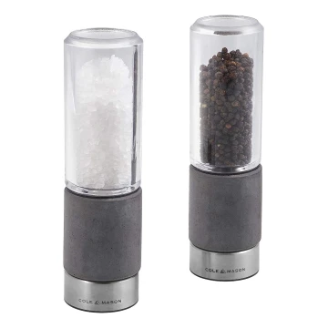 Cole&Mason - Juego de molinillos de sal y pimienta REGENT CONCRETE 2 pcs hormigón 18 cm